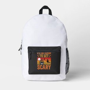 Gruselige Halloween-Hexen-Spookhaus-Design_1 Bedruckter Rucksack