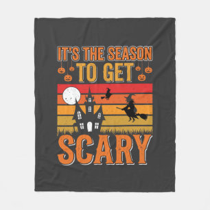 Gruselige Halloween-Hexen-Spookshaus-Design_1 Fleecedecke