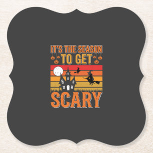 Gruselige Halloween-Hexen-Spookshaus-Design_1 Untersetzer