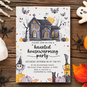 Gruselige Halloween-Housewarming-Party-Einladung Einladung