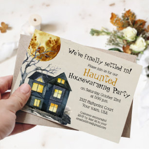 Gruselige Halloween-Housewarming-Party-Einladung Einladung
