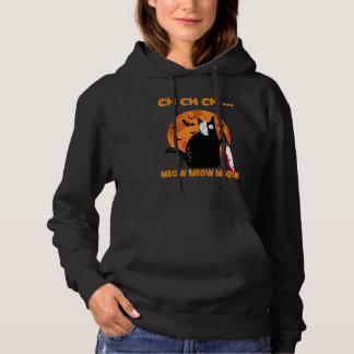 Gruselige Halloween-Katzenmaske  Ch Ch Ch Miau Mia Hoodie