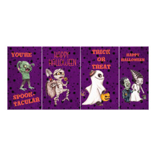 Gruselige Halloween-Klassenzimmerkarten für Kinder Werbekarte