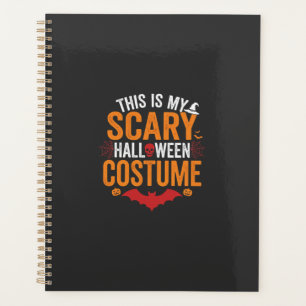 Gruselige Halloween-Kostüm-Typografie Fledermaus-D Planer