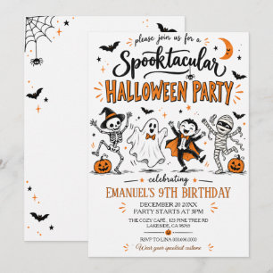 Gruselige Halloween-Kostümparty-Geburtstagsfeier Einladung