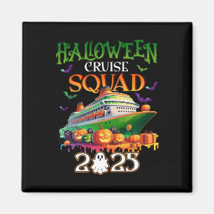 Gruselige Halloween-Kreuzfahrt-Mannschaft 2025 Cru Magnet