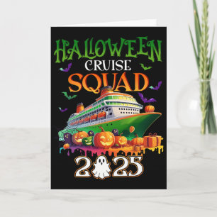 Gruselige Halloween-Kreuzfahrt-Mannschaft 2025 Kre Karte
