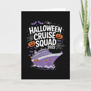 Gruselige Halloween-Kreuzfahrt-Mannschaft 2025 Kre Karte