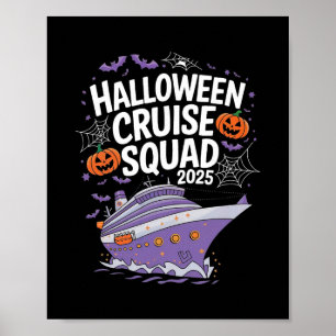 Gruselige Halloween-Kreuzfahrt-Mannschaft 2025 Kre Poster