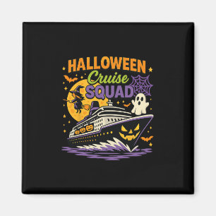 Gruselige Halloween-Kreuzfahrt-Mannschaft passende Magnet