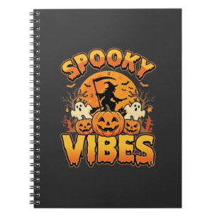 Gruselige Halloween-Kürbis-Hexen-Design_1 Notizblock