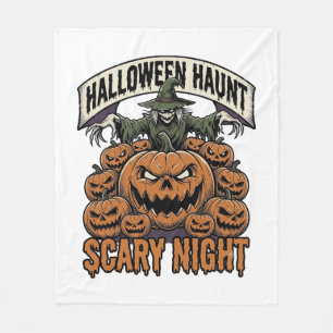 Gruselige Halloween-Kürbisse Vintage-Gravur-Shirt Fleecedecke