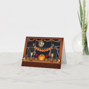 Gruselige Halloween-Nacht Karte