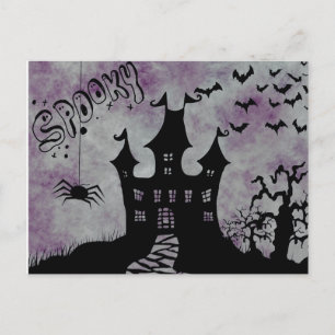 Gruselige Halloween-Nacht Postkarte