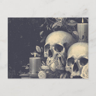 Gruselige Halloween-Nacht Postkarte