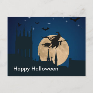 Gruselige Halloween-Nacht Postkarte