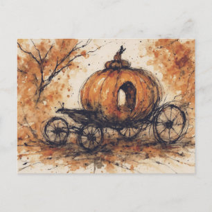 Gruselige Halloween-Nacht Postkarte