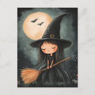 Gruselige Halloween-Nacht-Postkarte Postkarte