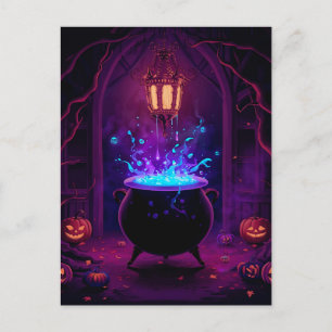 Gruselige Halloween-Nacht-Postkarte Postkarte