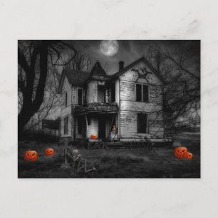 Gruselige Halloween-Nacht-Postkarte Postkarte