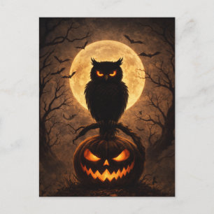 Gruselige Halloween-Nacht-Postkarte Postkarte