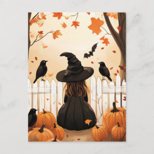 Gruselige Halloween-Nacht-Postkarte Postkarte