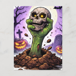 Gruselige Halloween-Nacht-Postkarte Postkarte