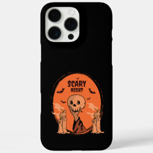 Gruselige Halloween-Nacht-Schädel- und Fledermaus- iPhone 16 Pro Max Hülle