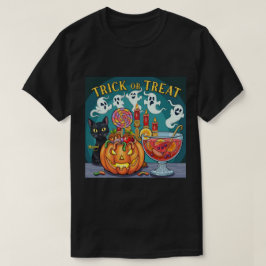 Gruselige Halloween-Nacht: Unheimlicher Baum und K T-Shirt