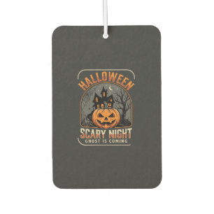 Gruselige Halloween Nacht Vintage Kürbis Design Autolufterfrischer