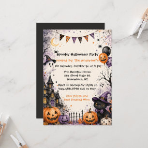 Gruselige Halloween-Party Einladung