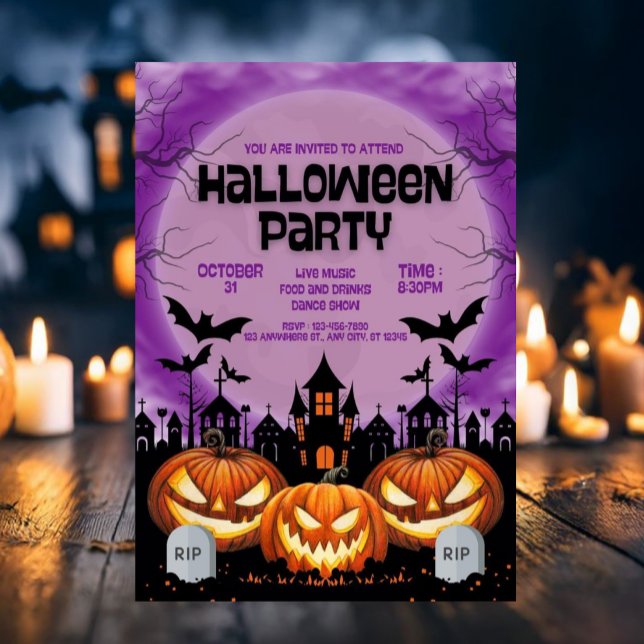 gruselige Halloween-Party Einladung (Von Creator hochgeladen)