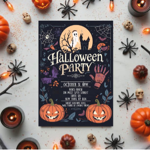 Gruselige Halloween-Party Einladung