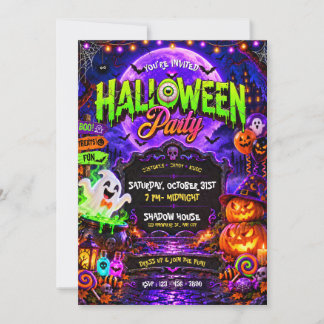 Gruselige Halloween-Party-Einladung Einladung