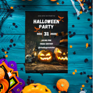 Gruselige Halloween-Party-Einladung Einladung