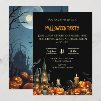 Gruselige Halloween-Party für Erwachsene  Einladung