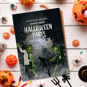 Gruselige Halloween-Party Horrornacht Zombie-Thema Einladung