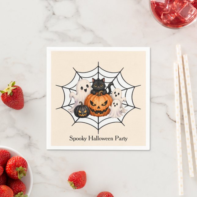 Gruselige Halloween-Party Serviette (Beispiel)
