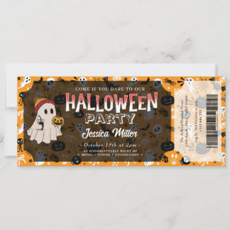 Gruselige Halloween-Party-Ticket-Einladung Einladung