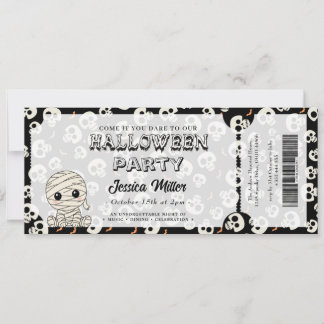 Gruselige Halloween-Party-Ticket-Einladung Einladung