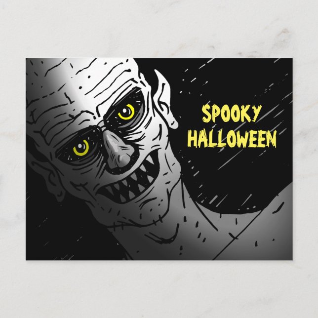 Gruselige Halloween-Postkarte Feiertagspostkarte (Vorderseite)