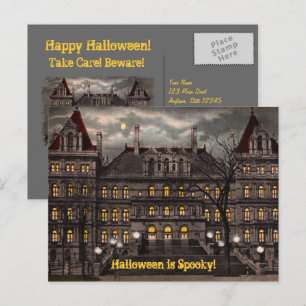 Gruselige Halloween-Postkarte Postkarte