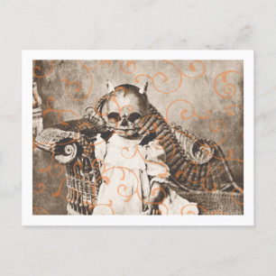 Gruselige Halloween-Postkartenvorlage Postkarte
