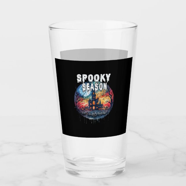 Gruselige Halloween-Saison Glas (Vorderseite)
