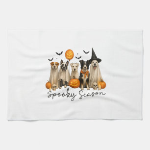 Gruselige Halloween-Saison-Hund Geschirrtuch
