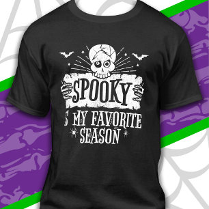 Gruselige Halloween-Saison Skelett Fledermäuse Fro T-Shirt