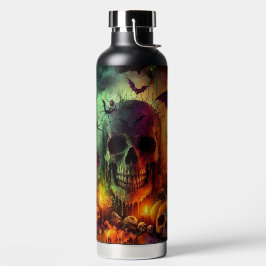 GRUSELIGE HALLOWEEN SCHÄDEL KERZEN FLEDERMÄUSE & S TRINKFLASCHE