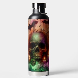 GRUSELIGE HALLOWEEN SCHÄDEL KERZEN FLEDERMÄUSE & S TRINKFLASCHE
