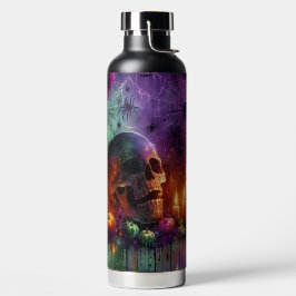 GRUSELIGE HALLOWEEN SCHÄDEL KERZEN FLEDERMÄUSE & S TRINKFLASCHE