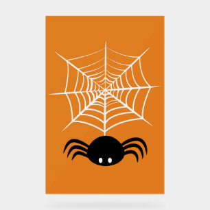 Gruselige Halloween-Spinnen-Illustration Acrylschild